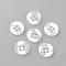 4-Hole Plastic Buttons, Flat Round, Seashell Color, 10x2mm, Hole: 1.5mm