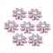 Resin Beads, for Pendant Making, Half Drilled, Flower, Rosy Brown, 30.5x30.5x8mm, Half Hole: 1.2mm