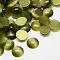 Cat Eye Cabochons, Half Round, Olive, 20x3.5~5mm