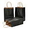 Kraft Paper Bags, Gift Bags, Shopping Bags, with Handles, Black, 15x8x21cm