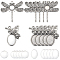 SUNNYCLUE DIY Blank Pendant Making Kit, Including Butterfly & Dragonfly Alloy Pendants Cabochon Settings, Glass Cabochons, Antique Silver, 80Pcs/bag