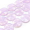 Opalite Beads Strands, Flat Round, Wavy, 34.5x6.5mm, Hole: 1.5mm, about 11pcs/strand, 14.96 inch(38cm)