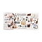 Waterproof PVC Stickers Set, Decorative Stickers, A Cat Drinking Coffee Theme, Colorful, 170x80x0.2mm