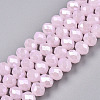 Electroplate Glass Beads Strands EGLA-A044-J8mm-A02-5