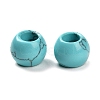 Synthetic Turquoise European Beads G-R488-01O-2