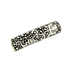 Tibetan Style Hollow Alloy Curved Tube Beads X-TIBEB-Q058-16AS-FF-3