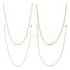 16Pcs 4 Style 304 Stainless Steel Chain Necklaces NJEW-TAC0026-1