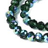 AB Color Plated Transparent Glass Rondelle Beads Strands EGLA-T029-4mm-10N-3