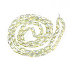 Electroplate Transparent Glass Beads Strands EGLA-N002-25-C02-2