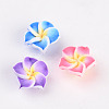 Handmade Polymer Clay 3D Flower Plumeria Beads CLAY-Q192-12mm-M-2