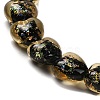 Handmade Dichroic Foil Glass Beads Strands DICH-U001-03C-3