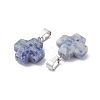 Natural Blue Spot Jasper Pendants G-K359-02P-01-2