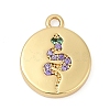 Brass Micro Pave Cubic Zirconia Charms KK-G526-03G-02-1