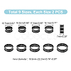 18Pcs 9 Size 201 Stainless Steel Grooved Finger Ring Settings STAS-UN0049-69EB-3