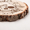 Carved Wood Round Sheets AJEW-WH0362-003-4