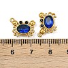 304 Stainless Steel Rhinestone Charms STAS-H242-05G-06-3