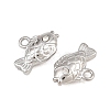 304 Stainless Steel with Crystal Rhinestone Charms RB-CBABFDA-11D-P-2