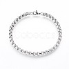 Tarnish Resistant 304 Stainless Steel Box Chain Bracelets BJEW-P236-24P-1