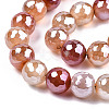 Electroplate Natural Agate Beads Strands G-T131-55-02-3