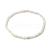 Faceted Rondelle Natural Morganite Bead Stretch Bracelets BJEW-JB06383-03-1