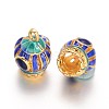Brass Enamel Charms PALLOY-L134-26G-2