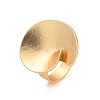 Matte Gold Alloy Adjustable Rings for Women LS-RJEW-K260-07F-2