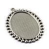 Tarnish Resistant Pendant Cabochon Settings STAS-Q194-17-2