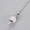 Natural Crystal Sphere Dowsing Pendulums X-BJEW-E292-A10-2
