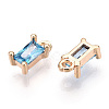 Brass Cubic Zirconia Charms X1-KK-S350-367H-2