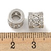 Rack Plating Brass Micro Pave Clear Cubic Zirconia European Beads KK-L215-326P-3