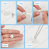 2Pcs 925 Sterling Silver Micro Pave Cubic Zirconia Peg Bails STER-BBC0007-30-6