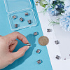 12Pcs Oval with Constellation 304 Stainless Steel European Beads STAS-UN0064-66-4