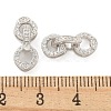 925 Sterling Silver Micro Pave Clear Cubic Zirconia Fold Over Clasps STER-U001-10P-3