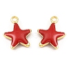 Brass Enamel Charms KK-K337-02G-3