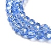 Electroplate Glass Beads Strands EGLA-R016-4m-17-3