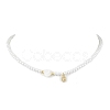 Brass Micro Pave Grade AAA Cubic Zirconia Letter Pendant Necklaces NJEW-JN04771-07-1
