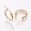 304 Stainless Steel Hoop Earrings EJEW-F105-24G-2