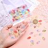 120Pcs 12 Colors Transparent Glass Pendants GLAA-PH0001-39-5