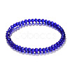 4mm Prism Faceted Rondelle Glass Beaded Stretch Bracelets for Women EH2213-8-1