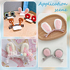 12Pcs 2 Colors Felt Rabbit Ear Ornament Accessories FIND-FG0002-31-6