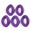Opaque Spray Painted Acrylic Linking Rings OACR-R249-03A-1