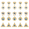 DICOSMETIC 30Pcs 5 Styles Rack Plating Alloy Enamel Evil Eye Pendants FIND-DC0002-43-1