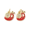 Brass Micro Pave Cubic Zirconia Pendants KK-H537-17G-02-1