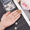 10Pcs Natural Rose Quartz Geometric Pendant Necklace NJEW-BBC0001-17-3