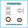 60Pcs 2 Colors Tibetan Style Alloy Linking Rings FIND-NB0006-13-2