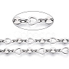Tarnish Resistant 661 Stainless Steel Heart & Flat Round & Oval Link Chains CHS-T005-02P-2