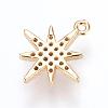 Brass Micro Pave Cubic Zirconia Charms ZIRC-G116-09G-2