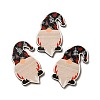 Christmas Single Face Printed Wood Big Pendants WOOD-H102-01H-1