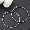 Tarnish Resistant 304 Stainless Steel Big Hoop Earrings EJEW-F105-04P-2