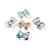 Transparent Spray Painted Glass Beads GLAA-I050-11C-1